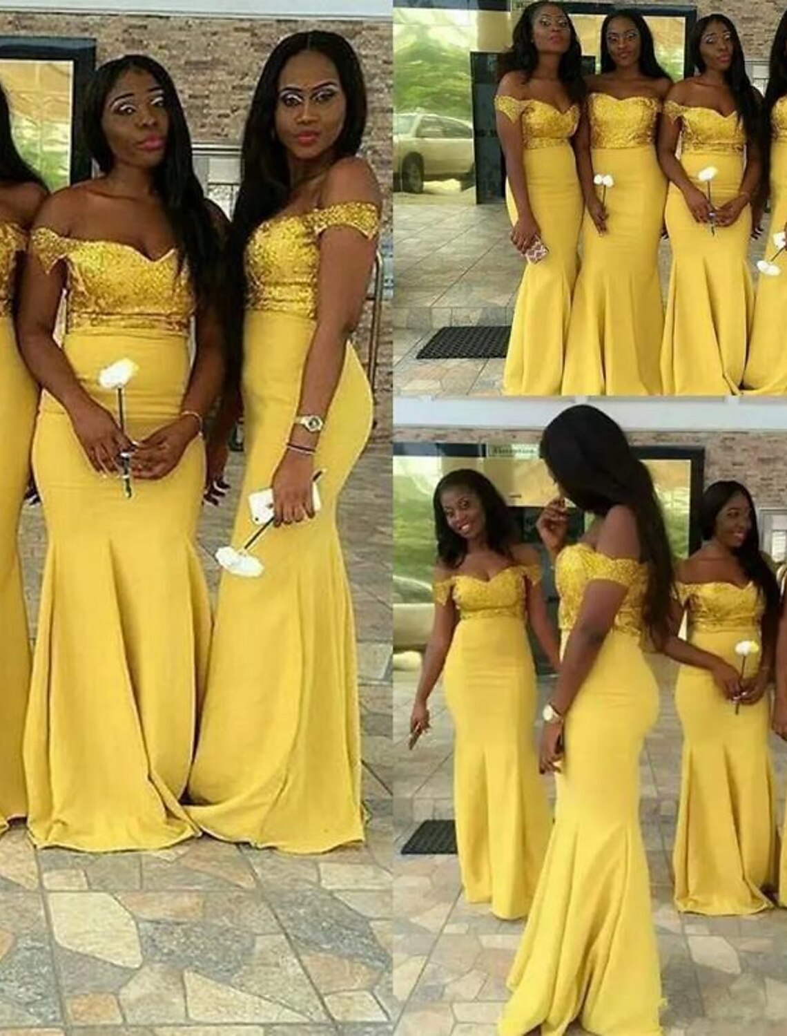 Wholesale Mermaid / Trumpet Bridesmaid Dress Off Shoulder Sleeveless Plus Size Sweep / Brush Train Lace / Stretch Fabric with Appliques / Solid Color